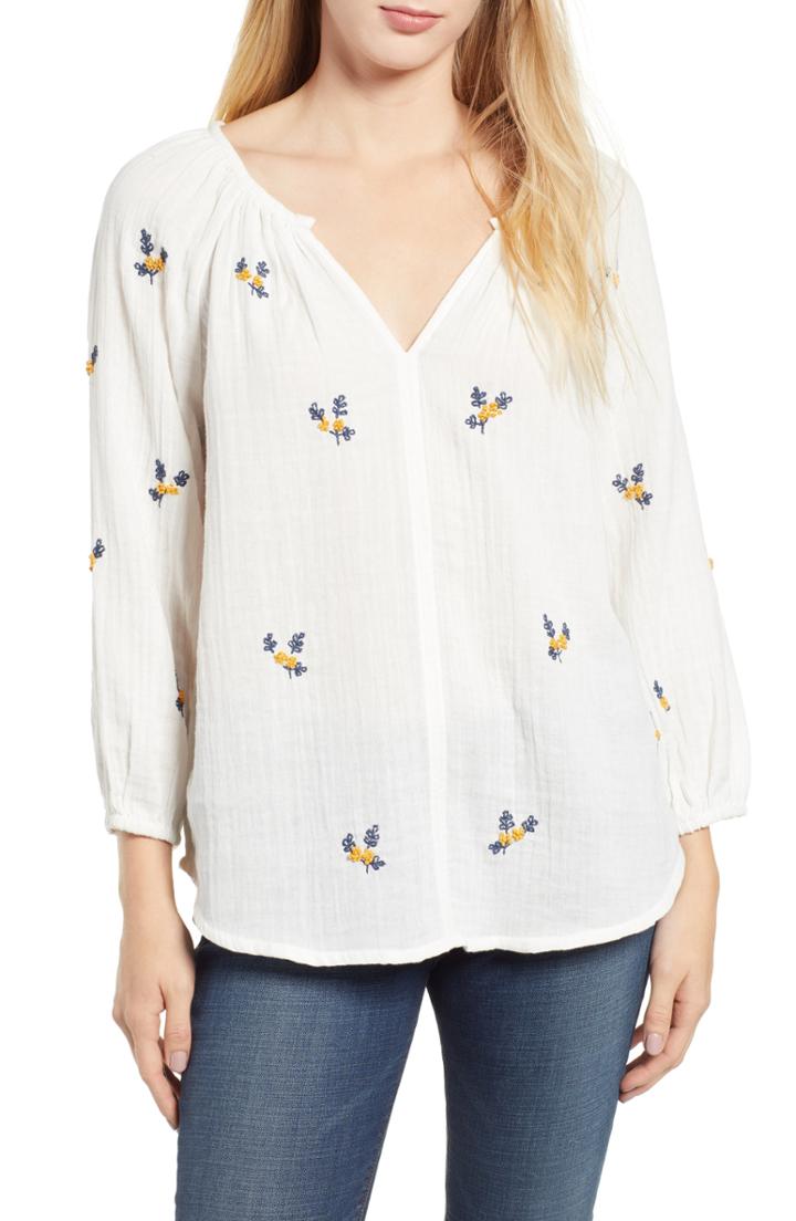 Women's Velvet By Graham & Spencer Fleur Embroidered Top