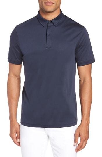 Men's Calibrate Clean Dressy Trim Fit Polo - Blue