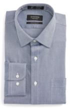 Men's Nordstrom Men's Shop Smartcare(tm) Traditional Fit Solid Dress Shirt .5 34/35 - Blue