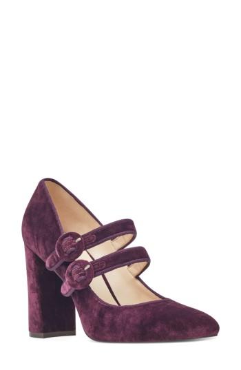Women's Nine West Dabney Double Strap Mary Jane Pump .5 M - Purple