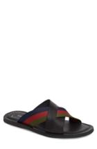 Men's Kenneth Cole New York Kirby Striped Slide Sandal M - Black