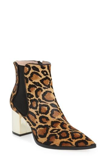 Women's James Chan Dakota Ii Genuine Calf Hair Bootie M - Brown