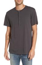 Men's French Connection Henley T-shirt - Grey