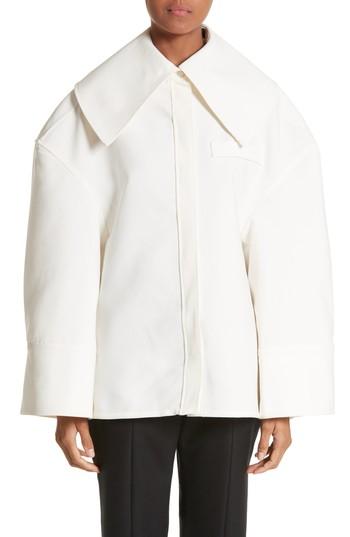 Women's Jacquemus Oversize Lapel Blouse Us / 38 Fr - Ivory