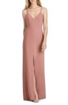 Women's Lela Rose Bridesmaid V-neck Crepe Mermaid Gown - Pink
