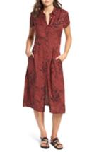 Women's Rvca Caper Leaf Print Midi Dress - Red