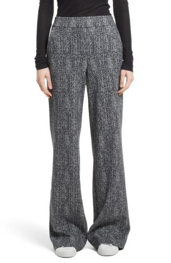 Women's Theory Talbert Herringbone Wide Leg Pants, Size - Blue