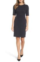 Women's Boss Hanelli Check Jacquard Sheath Dress - Black