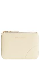 Men's Comme Des Garcons Classic Leather Line Wallet - White
