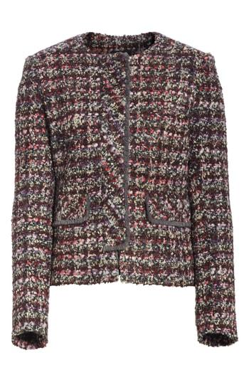 Women's Helene Berman Concealed Front Fringe Trim Jacket