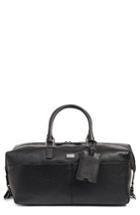 Men's Ted Baker London Leather Duffel Bag - Black