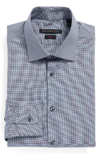 Men's John Varvatos Star Usa Slim Fit Stretch Solid Dress Shirt R - Blue