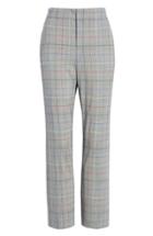 Women's Lewit Windowpane Plaid Stretch Wool Pants - Black