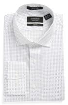 Men's Nordstrom Men's Shop Trim Fit Dot Dress Shirt .5 34/35 - Blue