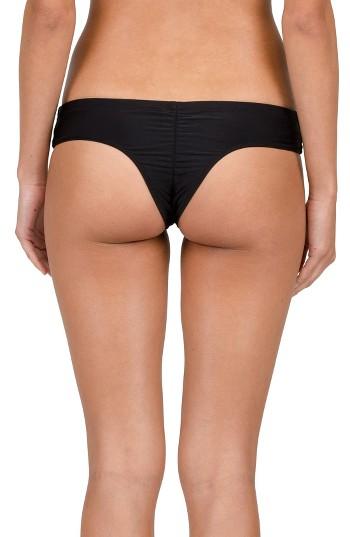 Women's Volcom Simply Solid Cheeky Bikini Bottoms - Black