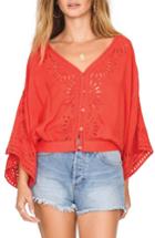 Women's Amuse Society Serenade Flare Sleeve Top - Red