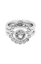 Women's Ted Baker London 3-pack Concentric Crystal Rings