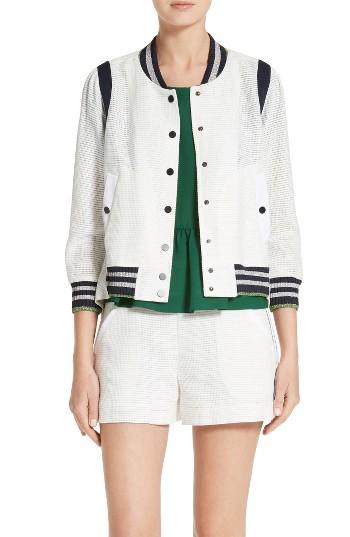 Women's Veronica Beard Smith Rib Trim Jacket