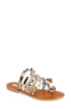 Women's Steve Madden Bejeweled Rippel Sandal .5 M - Metallic