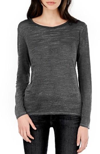 Women's Michael Stars Long Sleeve Crewneck Tee, Size - Grey