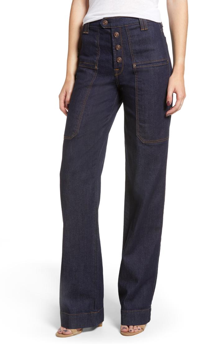 Women's 7 For All Mankind Alexa Utility Wide Leg Jeans