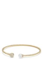 Women's David Yurman Solari Bead & Pearl Bracelet With Diamonds In 18k Gold