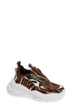 Women's Jeffrey Campbell Lo-fi 2f Genuine Calf Hair Sneaker .5 M - Brown