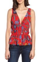 Women's Rebecca Minkoff Lucy Floral Top, Size - Red