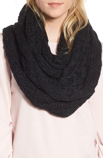 Women's Treasure & Bond Solid Chunky Knit Infinity Scarf, Size - Black