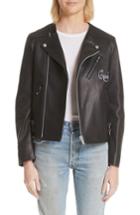 Women's Undercover Cindy Leather Moto Jacket - Black