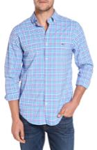 Men's Vineyard Vines Lake Grove Check Performance Sport Shirt - Blue