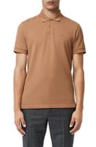 Men's Burberry Hartford Pique Polo, Size - Brown