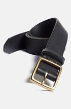 Men's Rag & Bone Rugged Leather Belt - Black