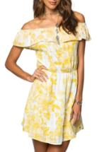 Women's O'neill Dorothy Floral Off The Shoulder Dress - Yellow