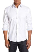 Men's Bugatchi Classic Fit Print Sport Shirt, Size - White