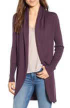 Women's Leith Ribbed Shawl Cocoon Sweater, Size - Purple
