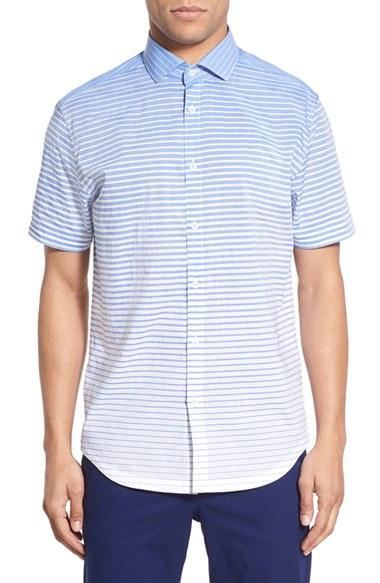 Men's Good Man Brand Trim Fit Stripe Sport Shirt