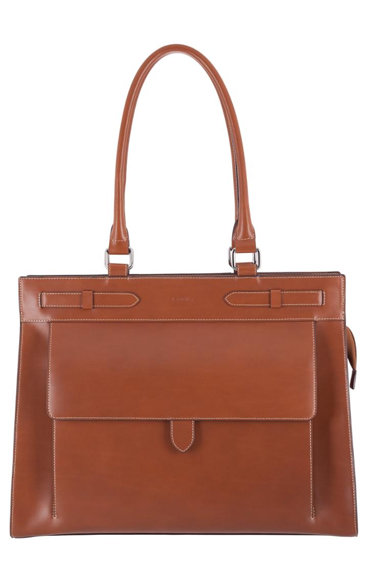 Lodis Los Angeles Audrey Under Lock & Key - Eileen Rfid Leather Briefcase - Brown