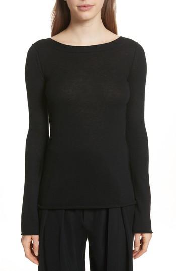 Women's Vince Cashmere V-back Cashmere Sweater - Black