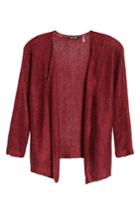 Women's Nic+zoe Rhythm Of The Road Open Cardigan - Red