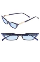 Women's Leith 52mm Pointed Cat Eye Sunglasses - Navy