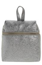 Kara Small Crinkled Metallic Leather Backpack -