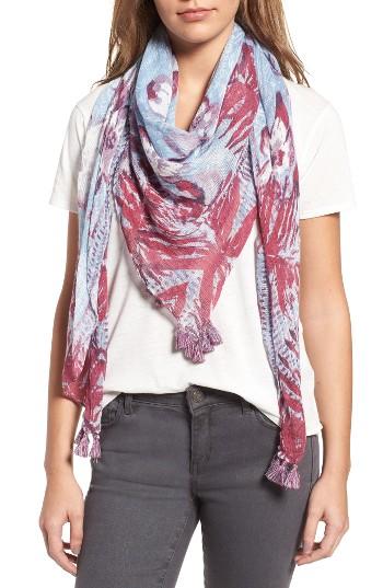 Women's Hinge Batik Cabana Square Scarf, Size - Blue