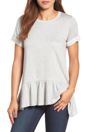 Women's Gibson Ruffle Hem Sweatshirt - Grey