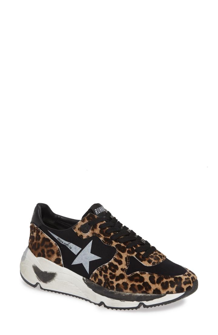 Women's Golden Goose Running Sole Genuine Calf Hair Sneaker Us / 35eu - Brown