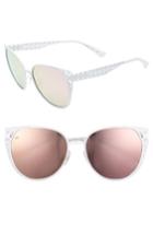 Women's Prive Revaux The Monarch 57mm Cat Eye Sunglasses - White/ Pink