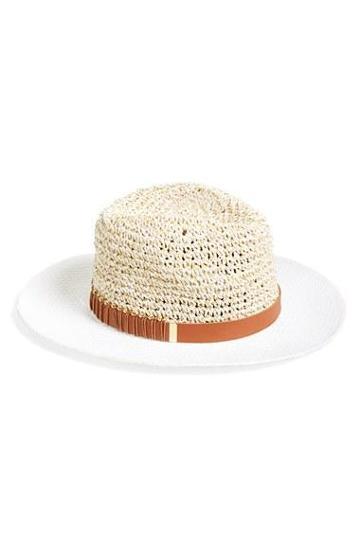 Jessica Simpson Metal Accented Panama Hat White