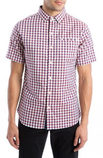 Men's 7 Diamonds Slip Stream Dobby Check Woven Shirt