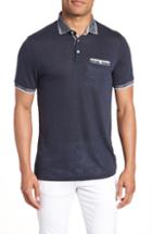 Men's Ted Baker London Dalmat Trim Fit Cotton & Modal Polo (xxl) - Blue