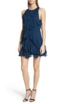Women's Cinq A Sept Taghrid Ruffle Silk Dress - Blue